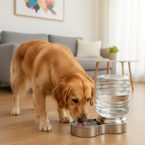 Bundaloo Automatic Dog Water Bowl Dispenser - Stainless Steel