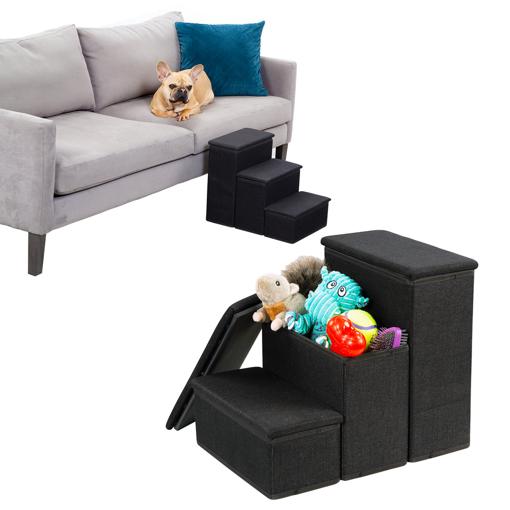 Bundaloo Deluxe Fold Away Steps and Storage - Black