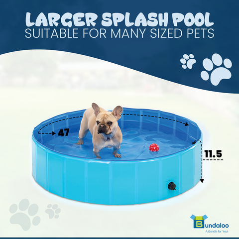 Bundaloo Collapsible Foldable Portable Dog Pool