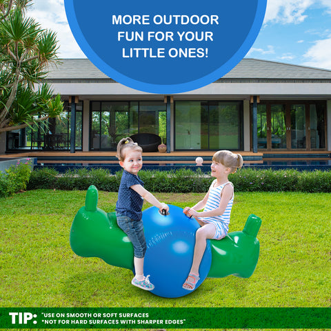 Bundaloo Inflatable Seesaw Toy - Indoor & Outdoor Rocking Toy