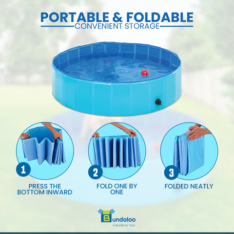 Bundaloo Collapsible Foldable Portable Dog Pool