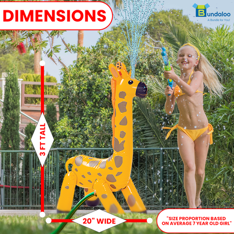 Bundaloo Inflatable Giraffe Sprinkler Toy