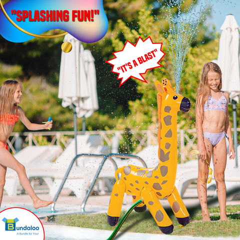 Bundaloo Inflatable Giraffe Sprinkler Toy