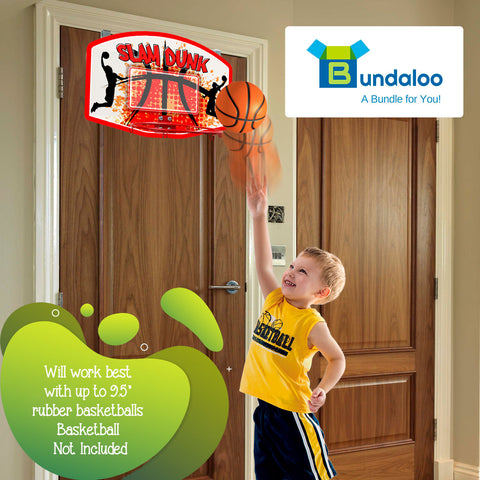 Bundaloo Slam Dunk Over The Door Basketball Hamper Game