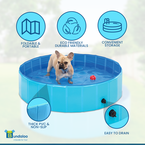 Bundaloo Collapsible Foldable Portable Dog Pool