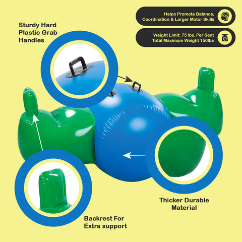 Bundaloo Inflatable Seesaw Toy - Indoor & Outdoor Rocking Toy