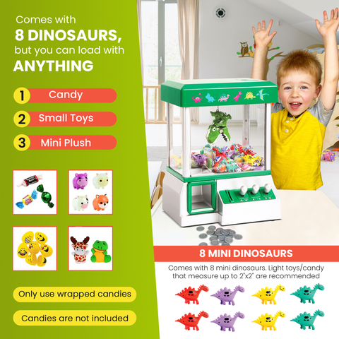 Bundaloo Dino Claw Machine Arcade Game  with Sound