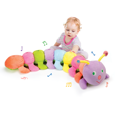 Bundaloo Jumbo Musical Caterpillar Plush Toy - Plays Fun Songs and 8 Musical Key Notes | for Children & Toddlers