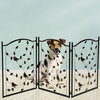 Bundaloo Freestanding Metal Folding Pet Gate - Leaf Bird Design
