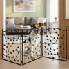 Bundaloo Freestanding Metal Folding Pet Gate (Metallic Leaf)