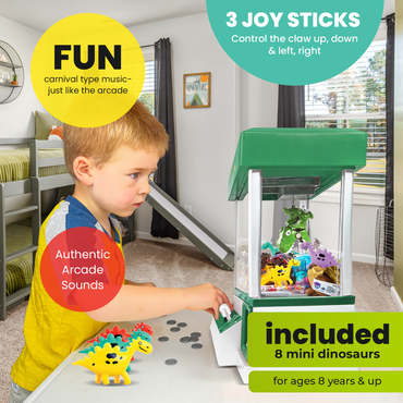 Bundaloo Dino Claw Machine Arcade Game  with Sound