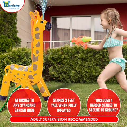 Bundaloo Inflatable Giraffe Sprinkler Toy