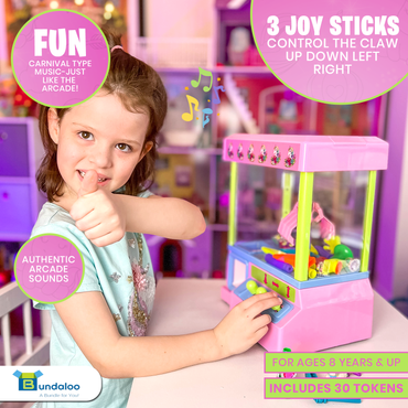 Bundaloo Pink Unicorn Claw Machine Arcade Game