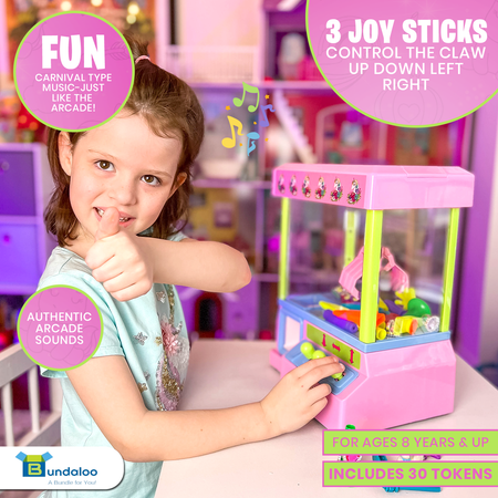 Bundaloo Pink Unicorn Claw Machine Arcade Game