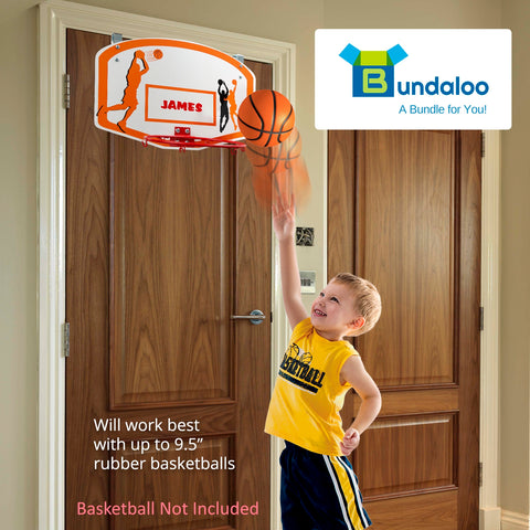 Bundaloo Basketball Laundry Hamper - Over The Door 2 In 1